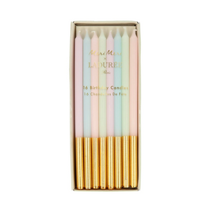 Ladurée Paris Gold Dipped Candles - Ellie and Piper