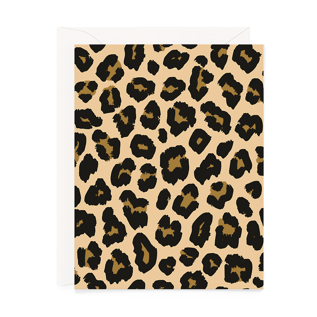 Leopard Print Greeting Card - Ellie and Piper