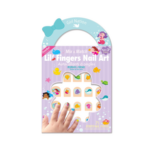 Lil' Fingers Nail Art Stickers - Mermaid Friends - Ellie and Piper