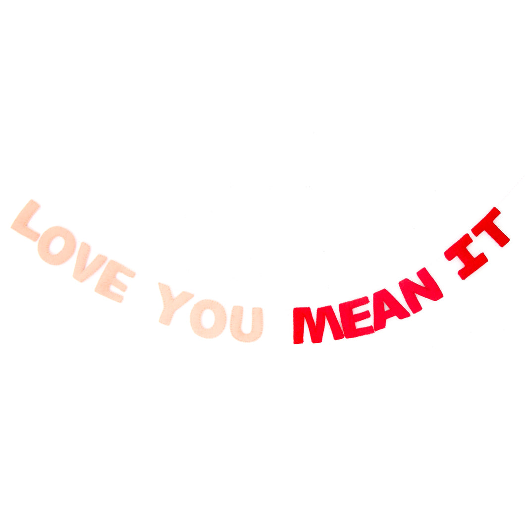 Love You Mean It Color Block Felt Garland - Ellie and Piper