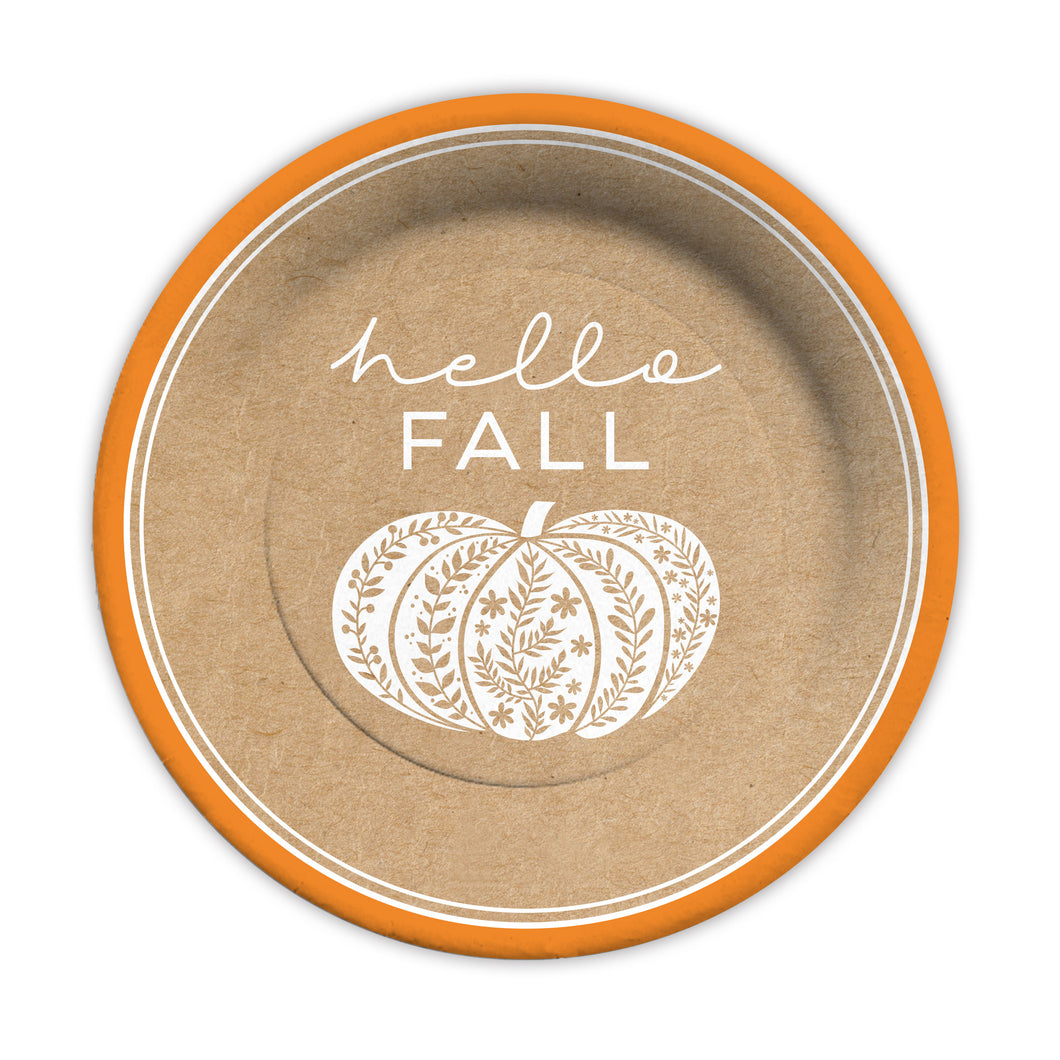 Hello Fall Paper Plates - Ellie and Piper