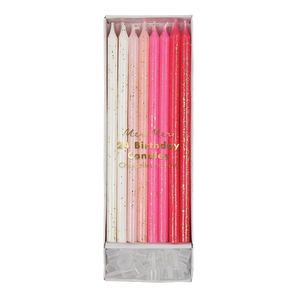 Assorted Pink Birthday Candles - Ellie and Piper