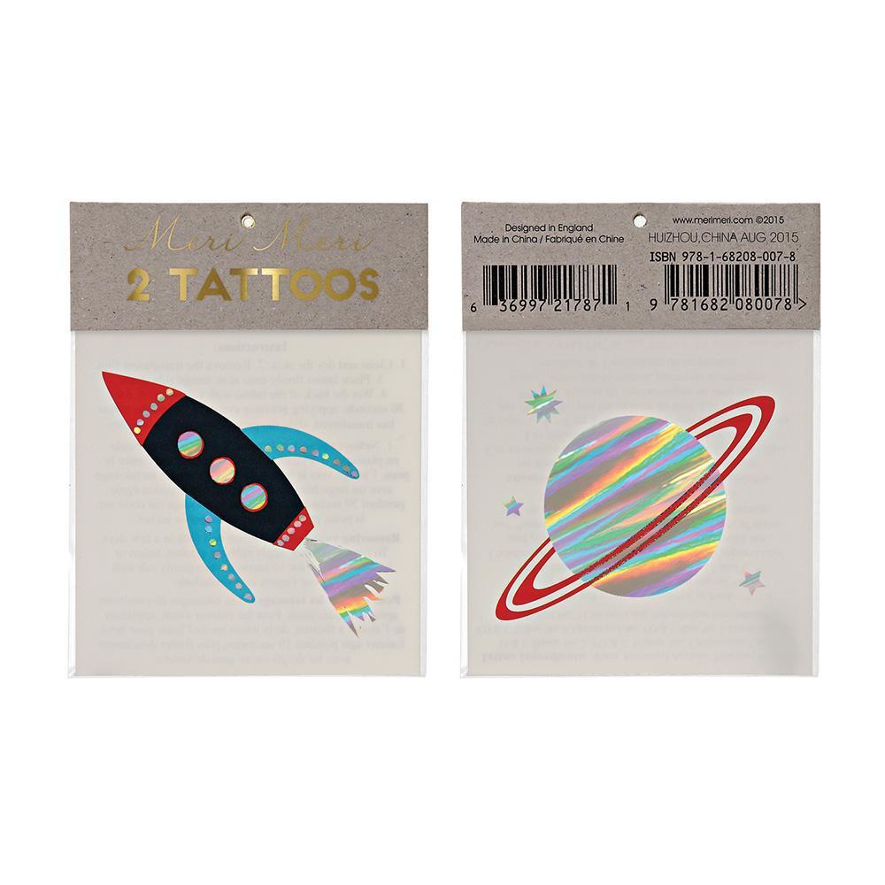 Rocket & Planet Space Tattoos - Ellie and Piper