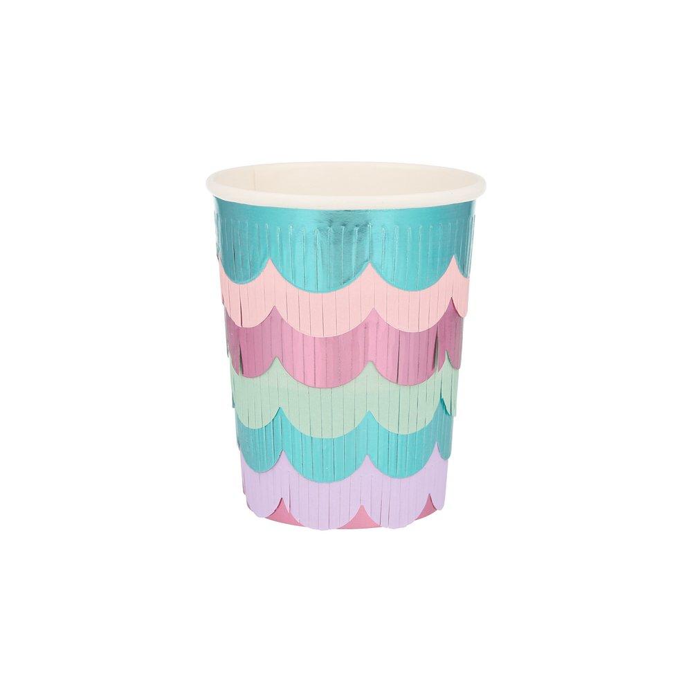 Mermaid Scalloped Fringe Cups - Ellie and Piper