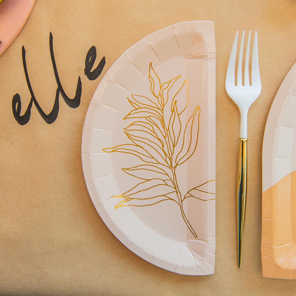 Mocha Side Paper Plates - Ellie and Piper