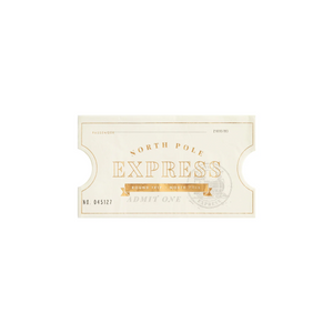 North Pole Express Train Ticket Napkins - Ellie and Piper