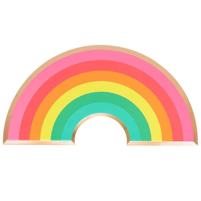 Rainbow Shaped Novelty Paper Plates - Ellie and Piper