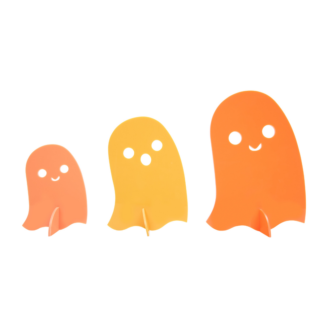 Acrylic 3D Ghosts (Orange) - Ellie and Piper