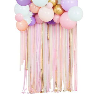 Pastel Party Streamers and Balloon Garland Backdrop - Ellie and Piper