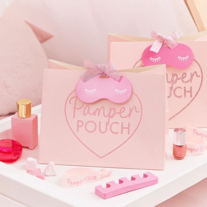 Pink Glitter Pamper Pouch Party Bag - Ellie and Piper