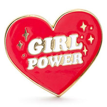 Girl Power Enamel Red Heart Pin - Ellie and Piper