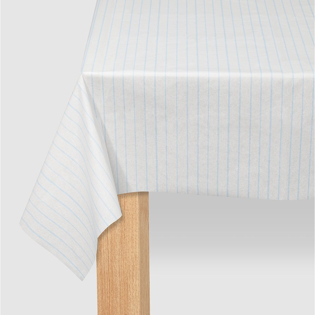 Pale Blue Pinstripe Tablecloth - Ellie and Piper