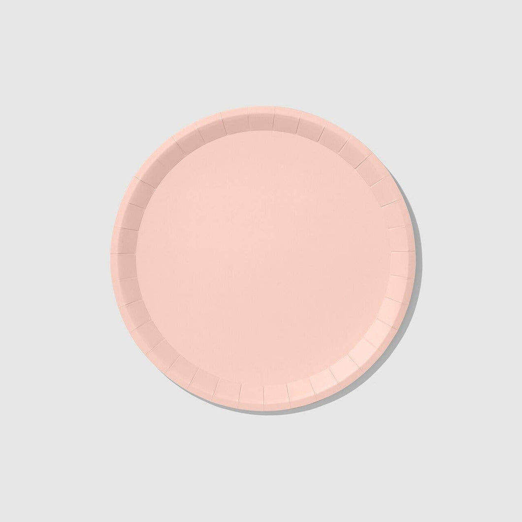 Pale Pink Paper Party Plates (2 Sizes) - Ellie and Piper