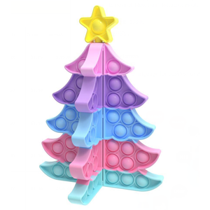 Pastel Christmas Tree Pop It Fidget Puzzle - Ellie and Piper