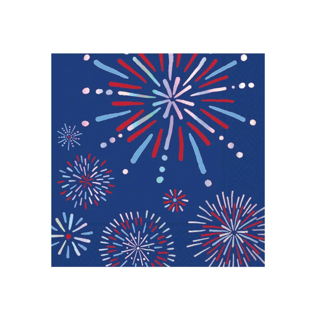 Patriotic Fireworks Paper Lunch Napkins