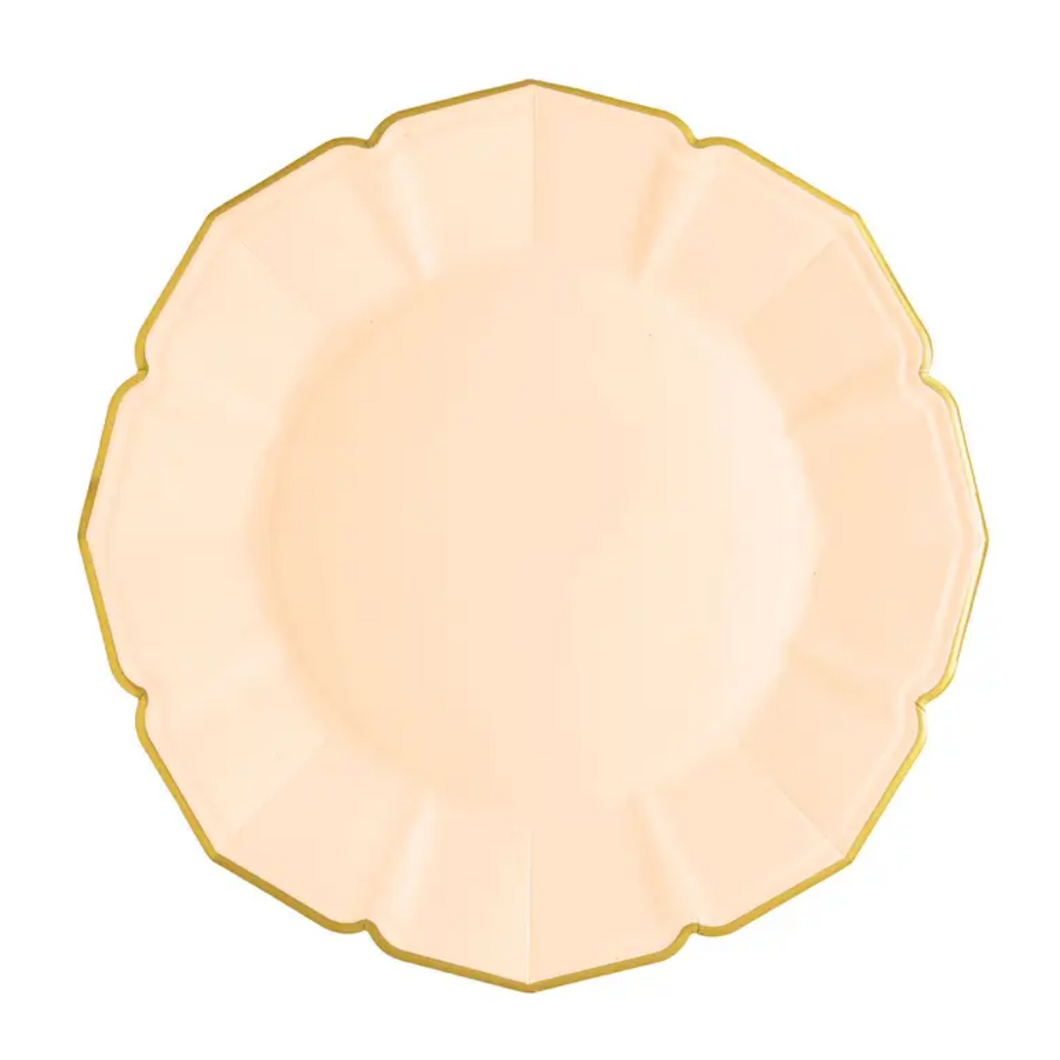 Ornate Peach Dinner Plates - Ellie and Piper