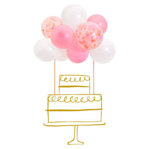 Pink Balloon Cake Topper Kit - Ellie and Piper