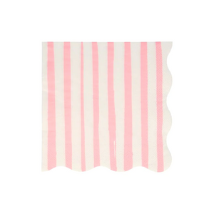 Pink Stripe Large Napkins - Ellie and Piper