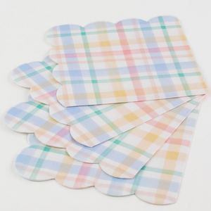 Spring Plaid Pattern Large Napkins - Ellie and Piper