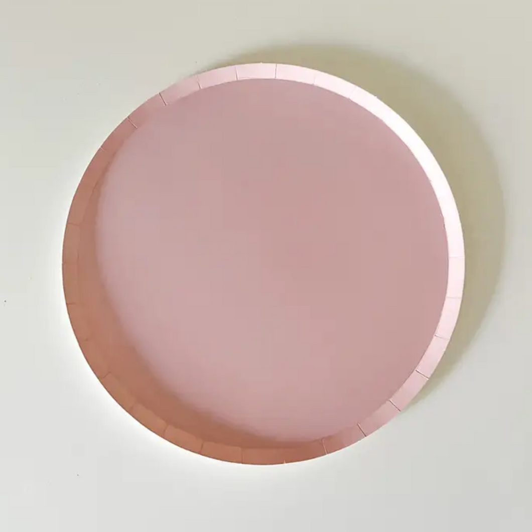 Classic Pink Large Paper Plates - Ellie and Piper