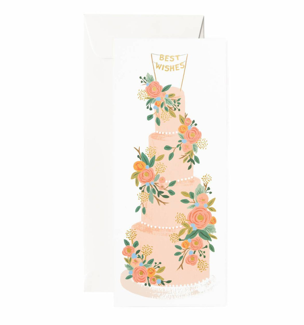 Tall Wedding Cake Card - Ellie and Piper