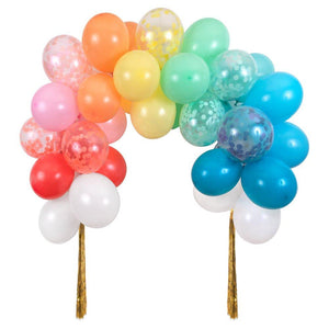 Rainbow Balloon Arch Kit with Tassels - Ellie and Piper