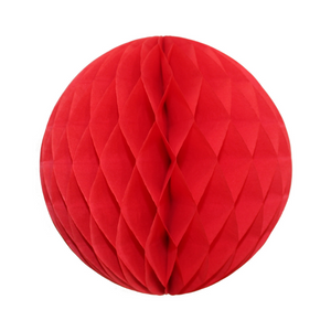 Red Tissue Paper Honeycomb Ball (3 sizes) - Ellie and Piper