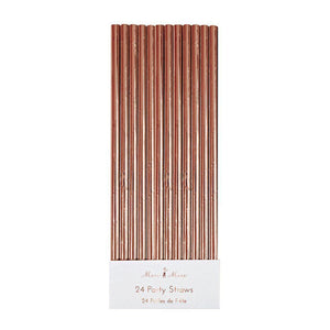 Rose Gold Foil Party Straws - Ellie and Piper