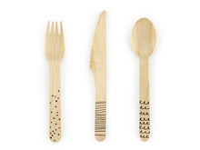 Black Wooden Cutlery (18 Piece Set) - Ellie and Piper