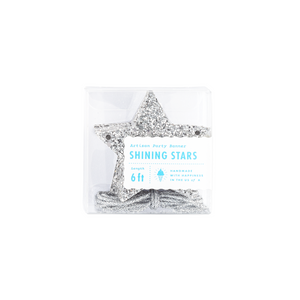 Silver Glitter Shining Stars Garland - Ellie and Piper