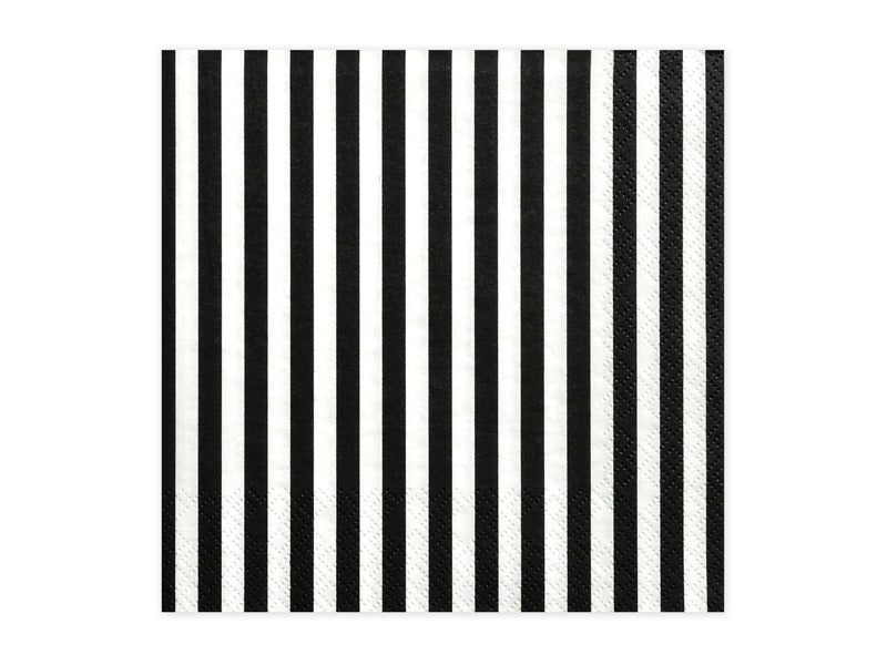 Black and White Striped Paper Napkins - Ellie and Piper