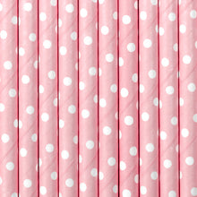 Light Pink Polka Dot Straws - Ellie and Piper