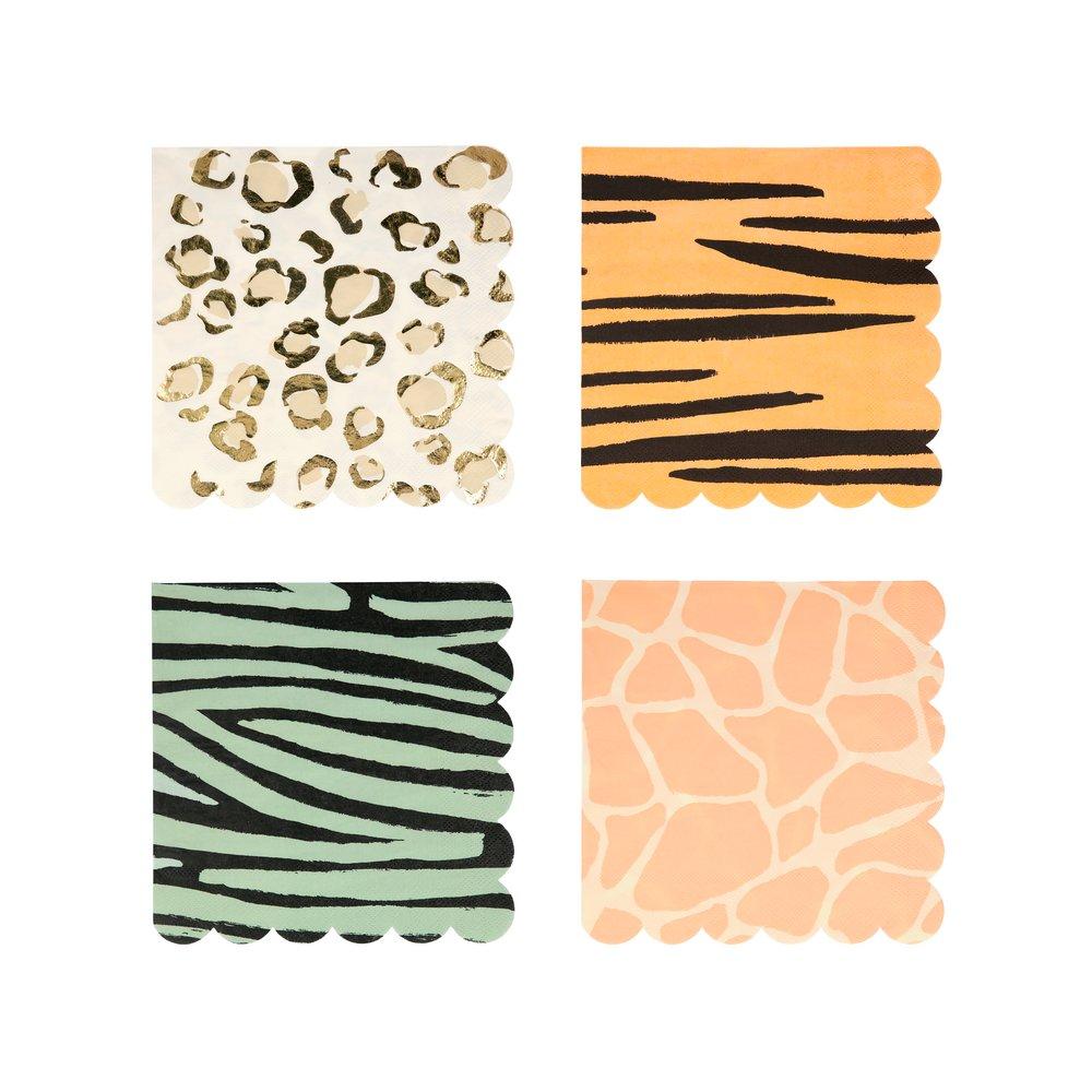 Safari Animal Print Large Napkins - Thumbnail 2