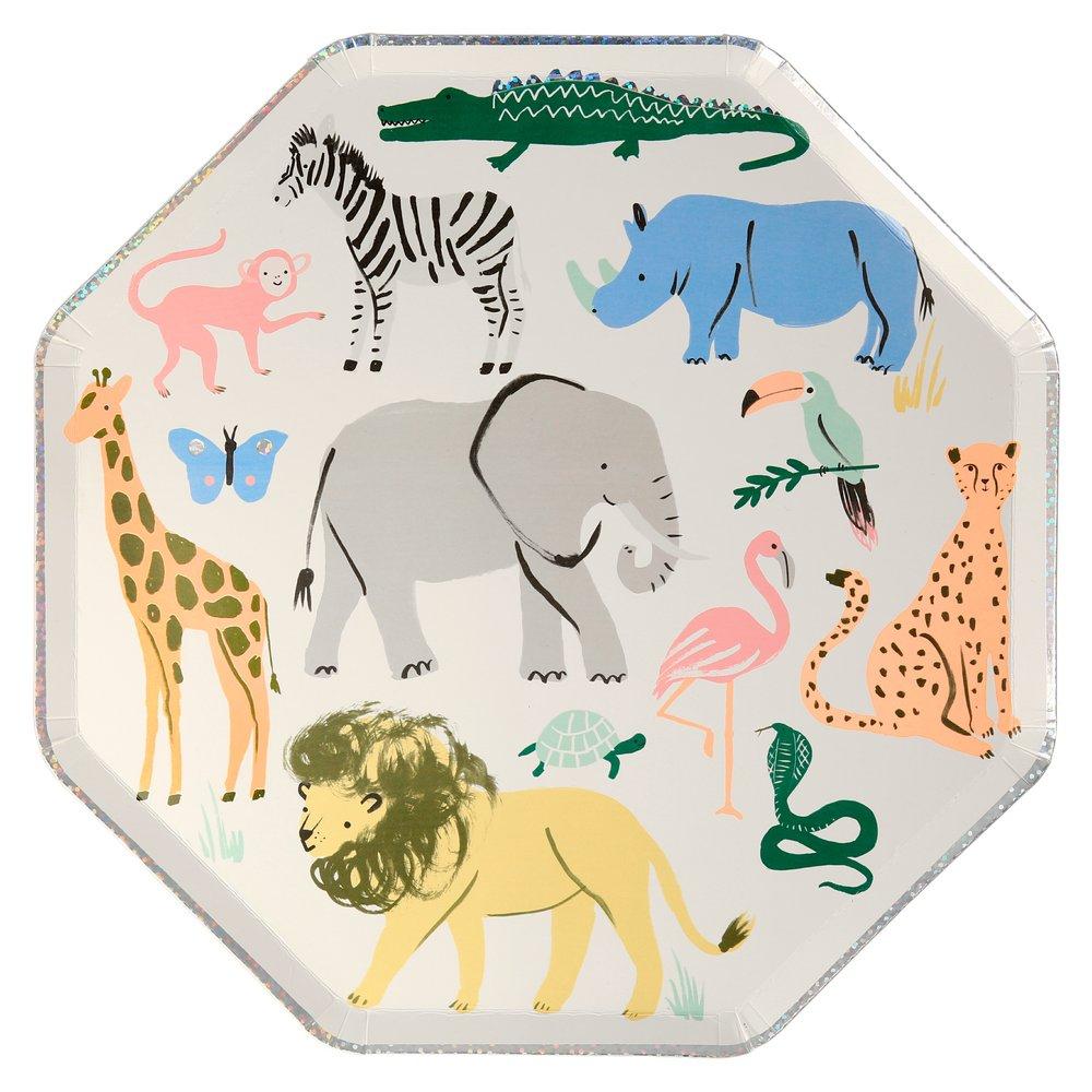 Safari Animals Paper Dinner Plates - Ellie and Piper