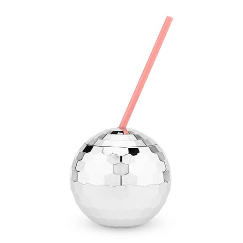 Promotion Disco Ball Drink Tumbler with Straw, Colored Graduation