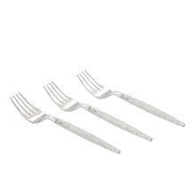 Silver Glitter Plastic Mini Forks (Cutlery) - Ellie and Piper