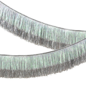 Silver Iridescent Tinsel Fringe Garland - Ellie and Piper
