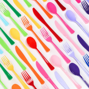 Yellow Plastic Forks (Set of 50) - Cutlery - Ellie and Piper