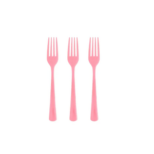 Light Pink Plastic Forks (Set of 50) - Cutlery - Ellie and Piper