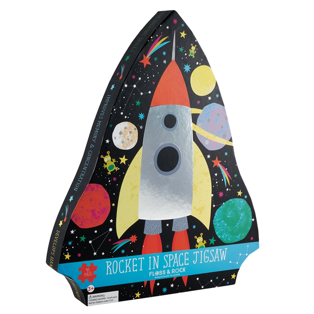 Rocket In Space Jigsaw Puzzle 40 Piece - Ellie and Piper