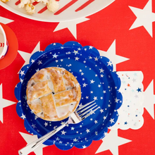 Red & Blue Sparklers Scallop Plates - Ellie and Piper