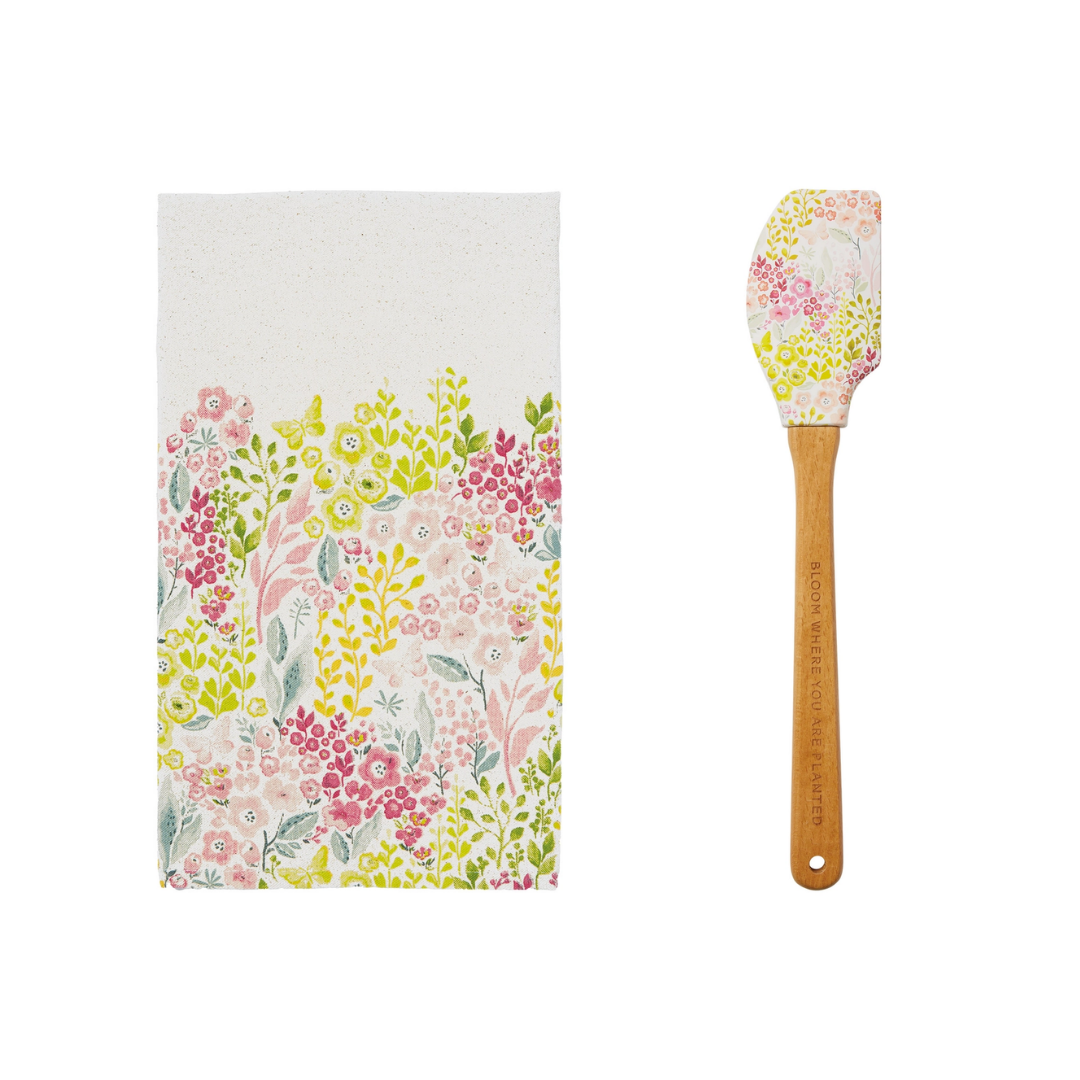 Wildflower Spatula + Towel Gift Set