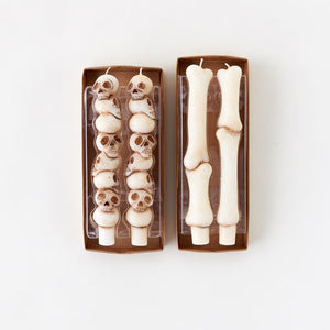 Stacked Skulls or Bones Taper Candles - Ellie and Piper
