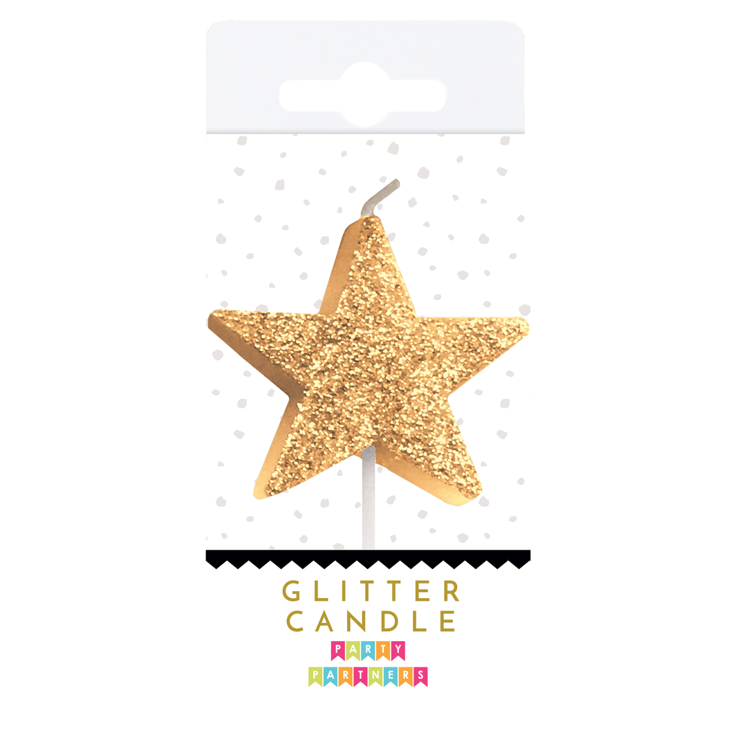 Star Glitter Candle - Ellie and Piper