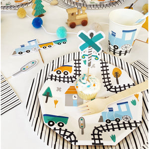 Steam Train Cupcake Toppers (Set of 12) - Ellie and Piper