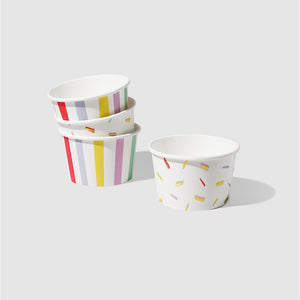 Stripe and Sprinkle Bowls (10 Count) - Ellie and Piper