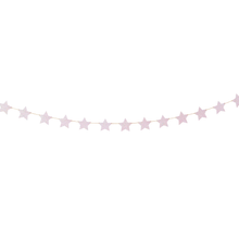 Iridescent Light Pink Glittery Shining Stars Garland - Ellie and Piper