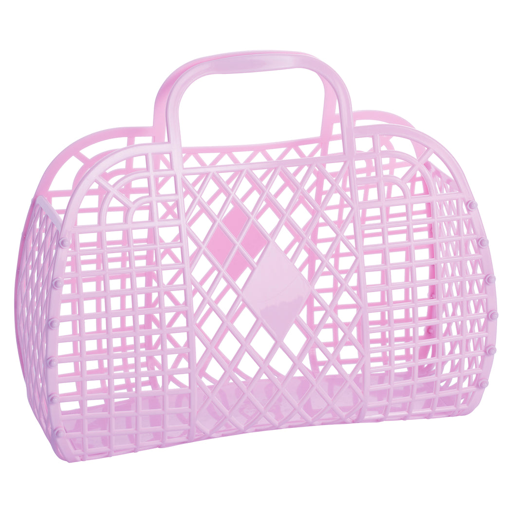 Large Retro Basket - Lilac Purple - Ellie and Piper