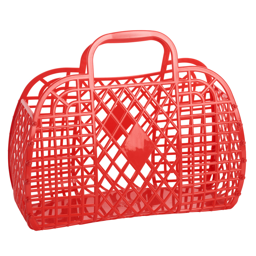 Large Retro Basket - Red - Ellie and Piper