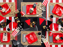 Red Pirates Party Square Paper Plates - Ellie and Piper
